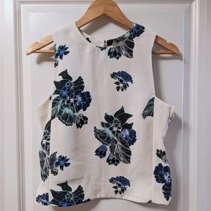 H&M Floral Tank with Open Back, Size 8